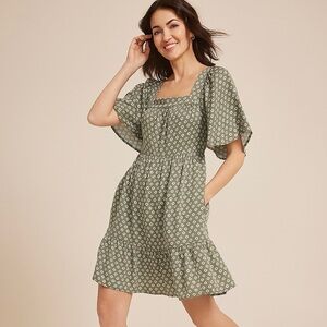 Maurices Printed Flutter Sleeve Babydoll Dress